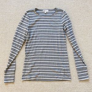 Gap Grey Striped Long Sleeve